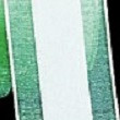 Jade Green and White Striped Organdy Margaritte Craft Ribbon 1" x 60 Yards - IMAGE 1