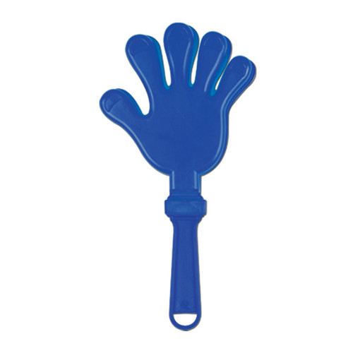 Club Pack of 12 Fun Party-Time Blue Hand Clapper Party Favors 7.5" - IMAGE 1