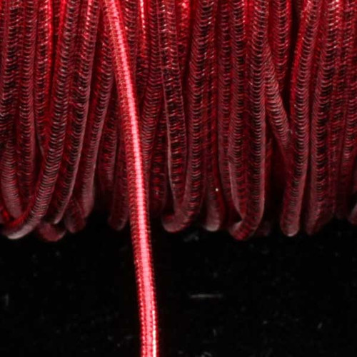 Red Braided Elastic Craft Cord 0.25" x 218 Yards - IMAGE 1