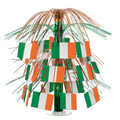 Pack of 6 Green and Orange Irish Flag Cascading Party Table Centerpieces 18" - IMAGE 1