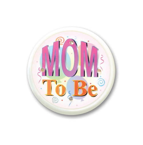 Baby Shower Mom to Be Blinking Button Party Favors - 2.5" - Multicolor - Set of 6 - IMAGE 1