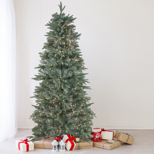 Real Touch™️ Pre-Lit Washington Frasier Fir Slim Artificial Christmas Tree - 14' - Clear Lights - IMAGE 1