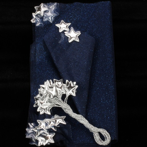 Club Pack of 12 Green Wire Tie Star Gift Bag 12" x 11" - IMAGE 1