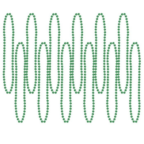 Beaded Necklace Costume Accessories - 33" - Green - Pack of 144 - IMAGE 1