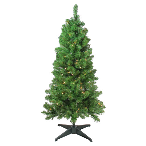 4' Pre-Lit Noble Fir Artificial Christmas Tree, Clear Lights - IMAGE 1
