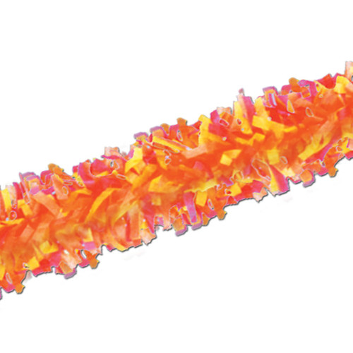 Club Pack of 24 Yellow, Orange, and Red Festive Tissue Festooning Decorations 25' - IMAGE 1