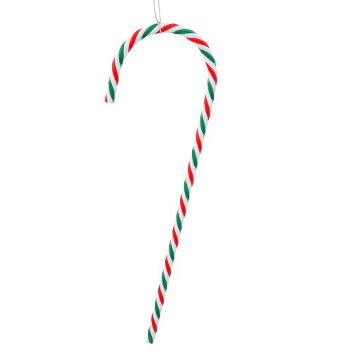 Set of 2 Red and Green Striped Candy Cane Christmas Ornaments 18" - IMAGE 1