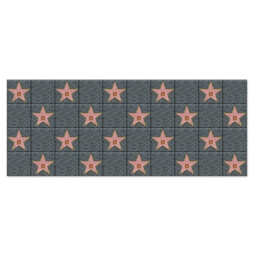Star Walk of Fame Photo Backdrop - 30" - Gray and Red - Pack of 6 - IMAGE 1