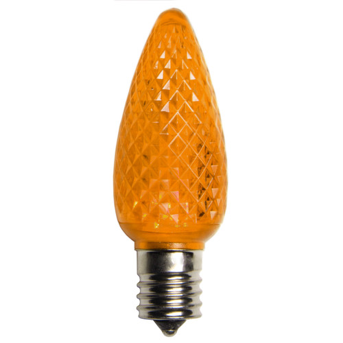 LED Faceted C9 Christmas Replacement Bulbs - Orange - Pack of 4 - IMAGE 1