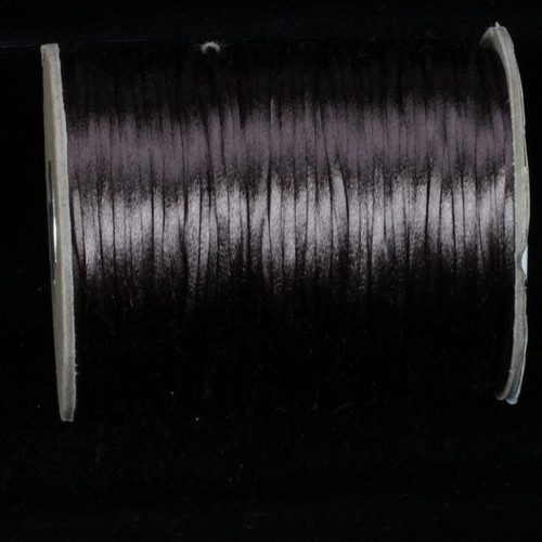 Brown Solid Satin Cording Craft Ribbon 0.25" x 144 Yards - IMAGE 1
