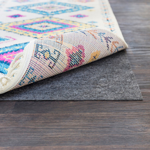 Gray Reversible Felt Pad for a 9.75' Round Area Throw Rug - IMAGE 1