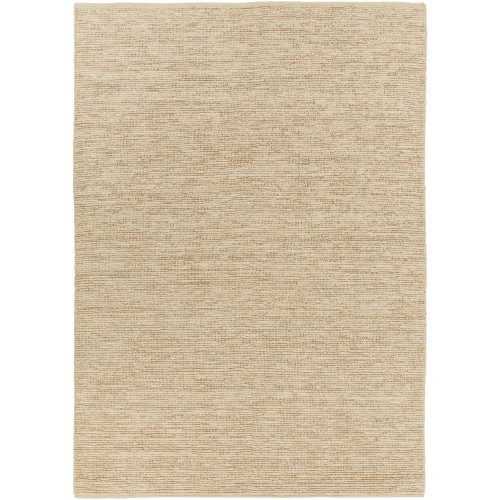 8' x 11' Solid Beige Hand Woven Area Throw Rug - IMAGE 1