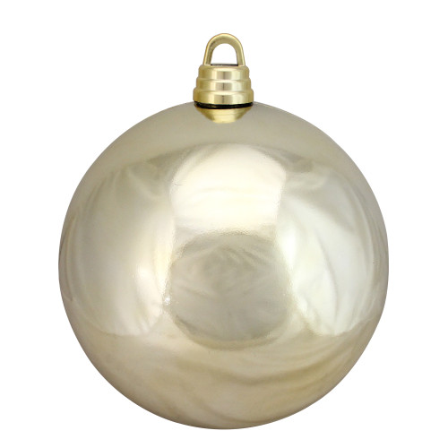 Champagne Shatterproof Shiny Commercial Sized Christmas Ball Ornament 12" (300mm) - IMAGE 1