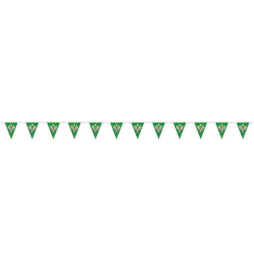Tennis Pennant Party Banners - 10' - Green - Pack of 12 - IMAGE 1