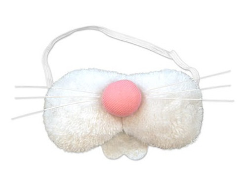 Club Pack of 24 White and Pink Plush Easter Bunny Nose Costume Accessories 5.75" - IMAGE 1