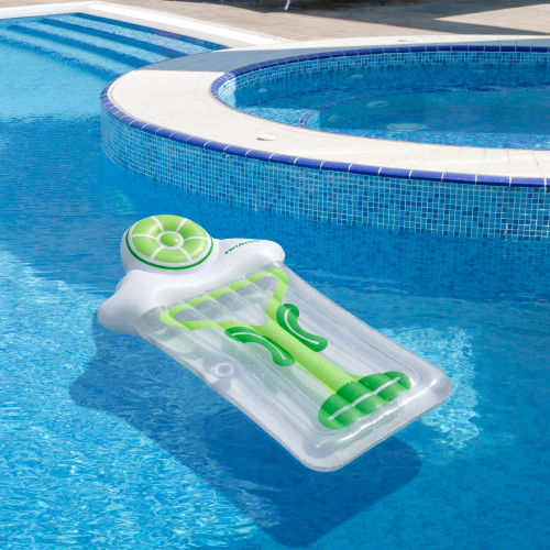 Inflatable Margarita Swimming Pool Float - 74" - Green and White - IMAGE 1