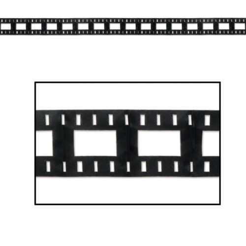 Filmstrip Hanging Party Garland - 12' - Black - Pack of 12 - IMAGE 1
