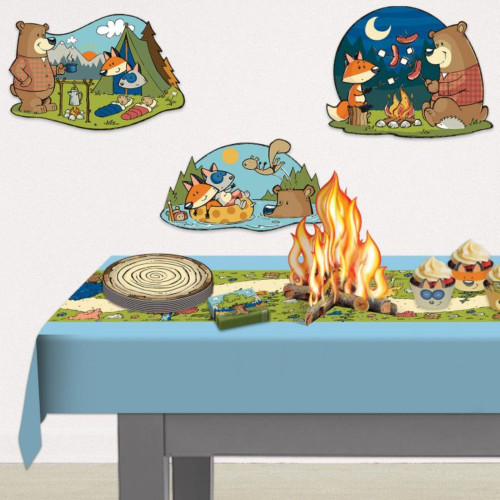3D Campfire Party Centerpieces - 12" - Multicolor - Pack of 12 - IMAGE 1