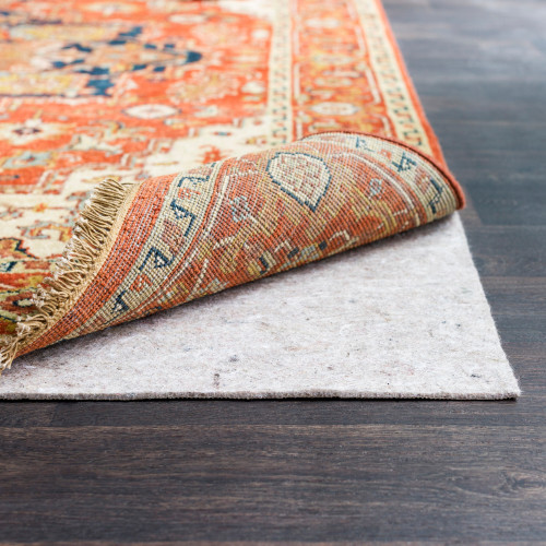 Gray Premium Felted Rectangular Pad for a 9' x 12' Area Throw Rug - IMAGE 1