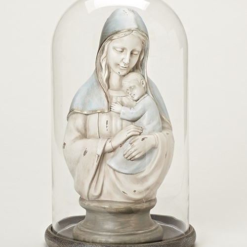Madonna with Child Bust Sculpture - 15.5" - IMAGE 1