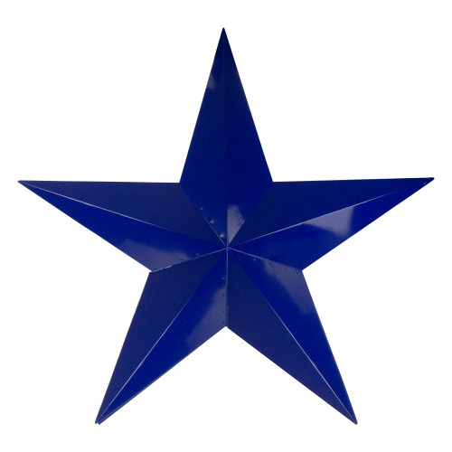 36" Navy Blue Country Rustic Star Outdoor Patio Wall Decor - IMAGE 1