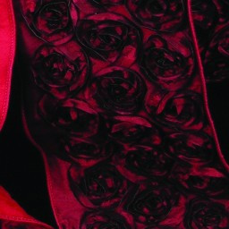Burgundy Red Contemporary Roses Wired Craft Ribbon 4" x 10 Yards - IMAGE 1