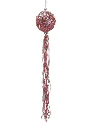 Glittered Pink Shatterproof Christmas Ball Ornament 12" (304mm) - IMAGE 1