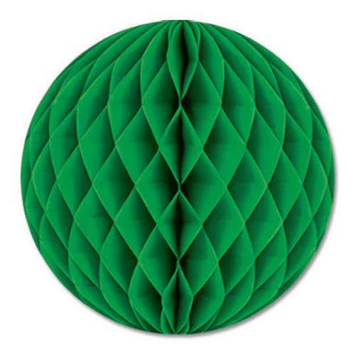 Club Pack of 24 Green Honeycombs Hanging Tissue Ball St Patrick's Day Decor 12" - IMAGE 1