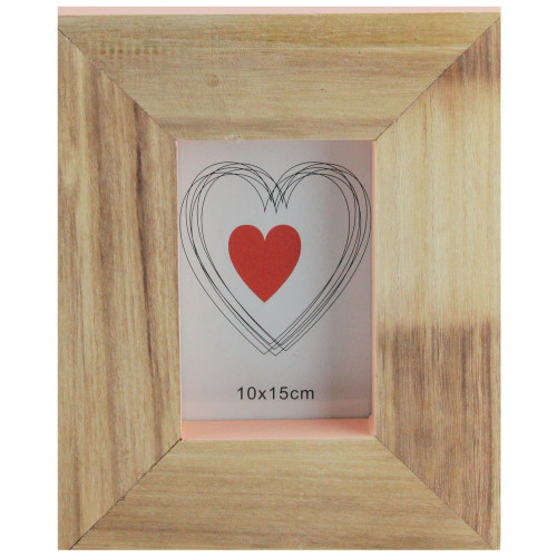 Rectangular Wooden Picture Frame - for a 5.5" x 3.5" Photo - 10" - IMAGE 1