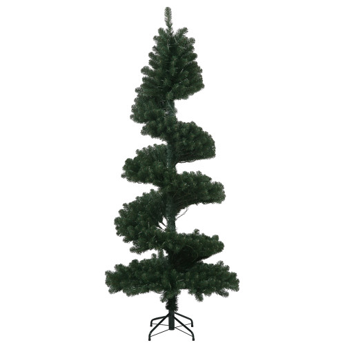 7' Green Slim Spiral Pine Artificial Christmas Tree - Unlit - IMAGE 1
