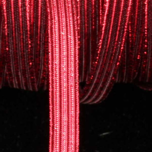 Red Contemporary Braided Elastic Trim 0.25" x 108 Yards - IMAGE 1