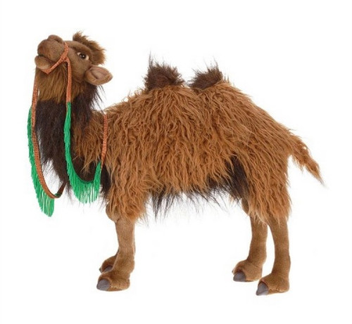 19.75" Life-Like Handcrafted Extra Soft Plush Bactrian Two Hump Camel Stuffed Animal - IMAGE 1