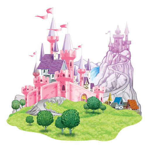 Club Pack of 12 Pink and Green Fantasy Knights Castle Wall Decors 5' - IMAGE 1