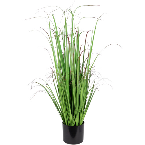 40" Potted Artificial Green Onion Grass Plant - IMAGE 1