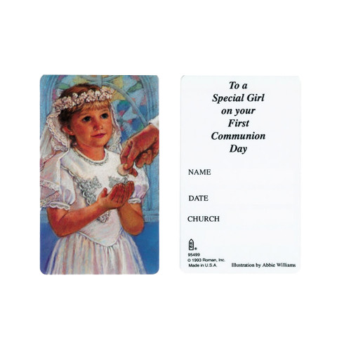 Club Pack Of 50 Girl's First Communion Keepsake Cards #95499 - IMAGE 1