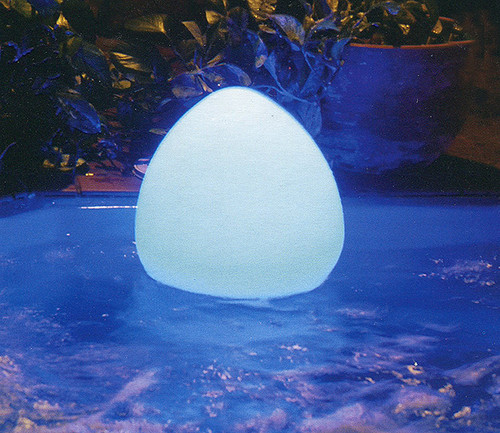 10" Chill Lite Floating Swimming Pool Choose-A-Color Egg-Shaped Light - IMAGE 1