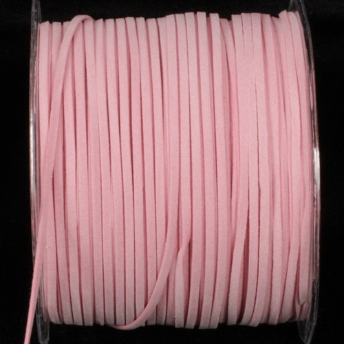 Pink Faux Leather Ribbon Cord 0.25" x 440 Yards - IMAGE 1