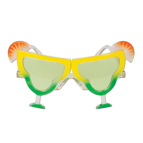 Pack of 6 Yellow and Green Margarita Party Eyeglasses Costume Accessories - One Size - IMAGE 1
