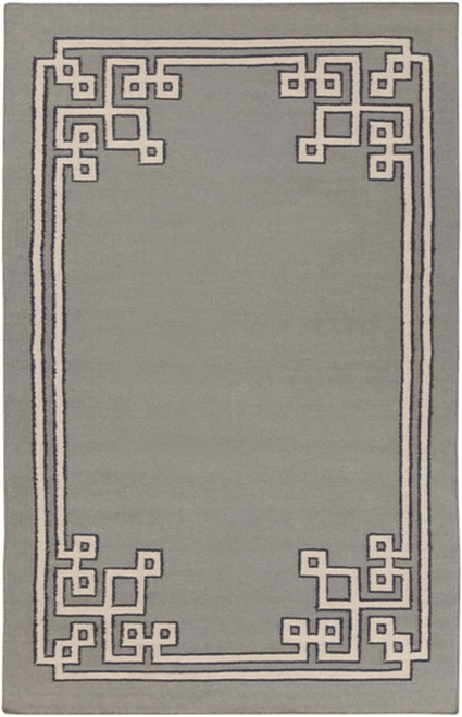 2' x 3' Fossil Gray and Ivory Hand Woven Area Throw Rug - IMAGE 1