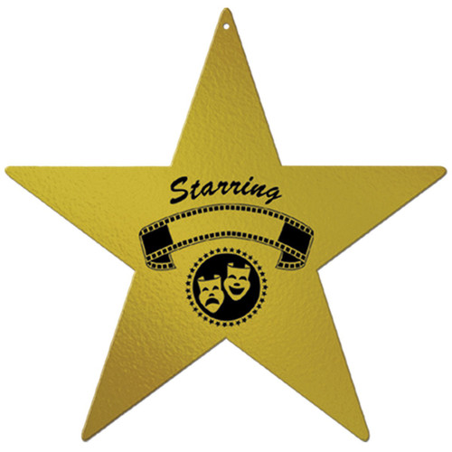 Club Pack of 24 Gold and Black Awards Night Starring Star 12" - IMAGE 1