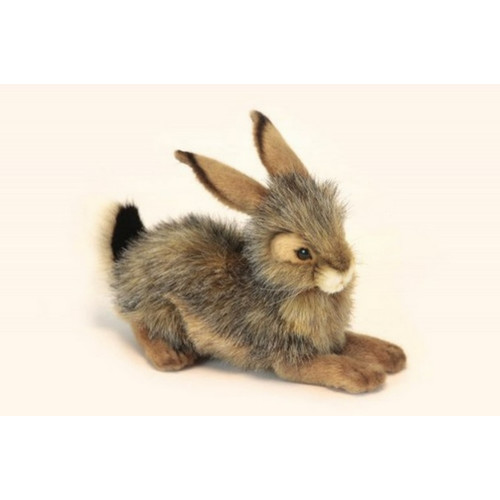 Handcrafted Crouching Bunny Stuffed Animal- 10" - Brown - Set of 6 - IMAGE 1