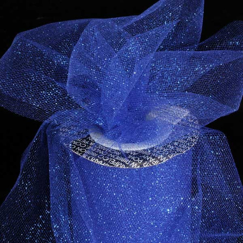 Sapphire Blue Contemporary Tulle Craft Ribbon 6" x 110 Yards - IMAGE 1
