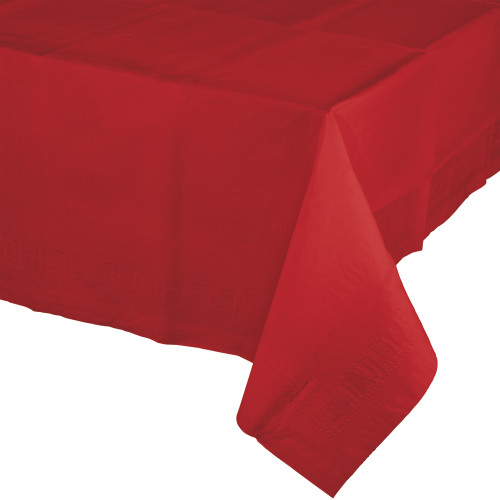 Rectangular Disposable Party Table Covers - 108" - Red - Pack of 6 - IMAGE 1
