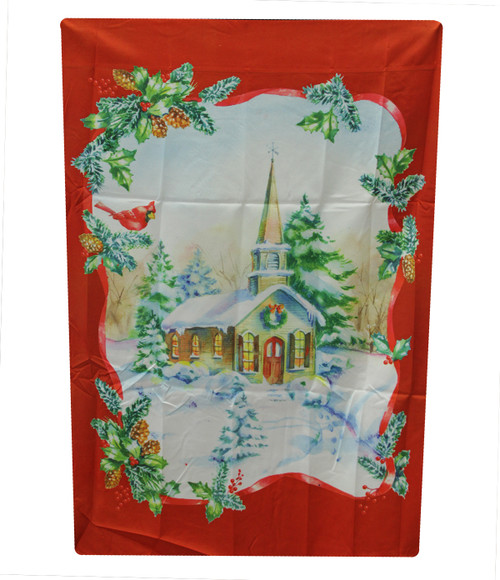 Wonderland Snow Christmas Morning Outdoor Flag 43" x 29" - IMAGE 1