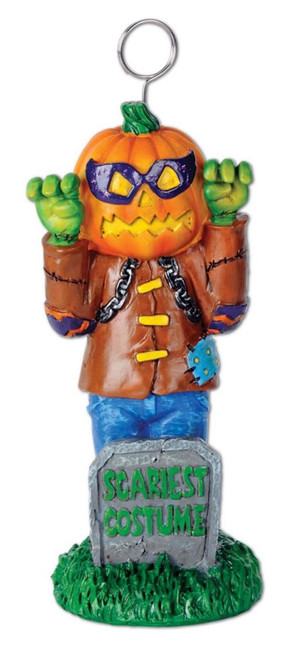 Pack of 6 Halloween Franken-Pumpkin Scariest Costume Trophy 6" - IMAGE 1
