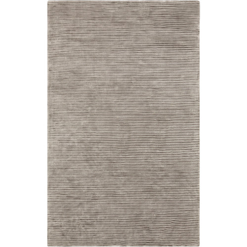 5' x 8' Contemporary Charcoal Gray Plush Hand Loomed Area Throw Rug - IMAGE 1