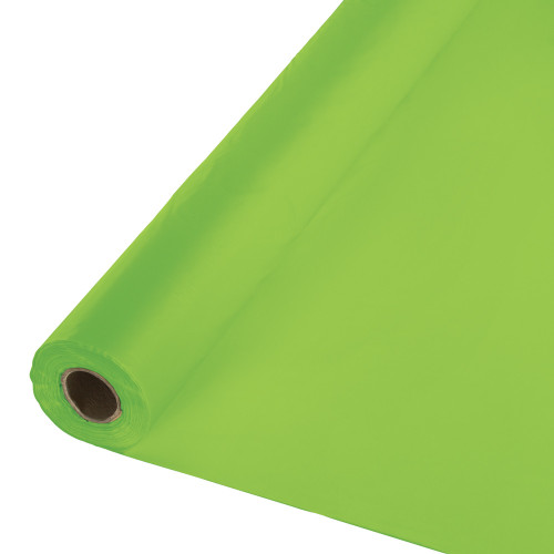 Disposable Banquet Party Table Cloth Roll - 100' - Fresh Lime Green - IMAGE 1