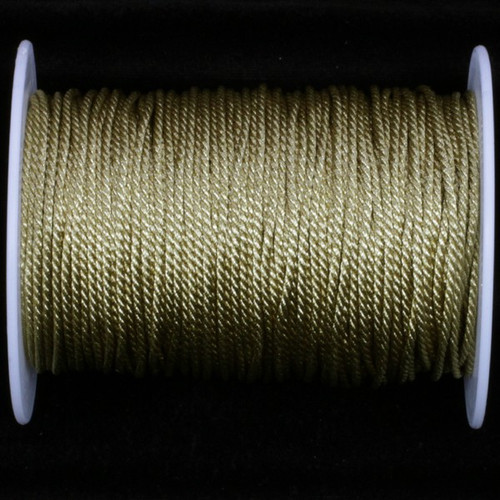 Gold Metalized Braided Cording Craft Ribbon 0.1" x 110 Yards - IMAGE 1