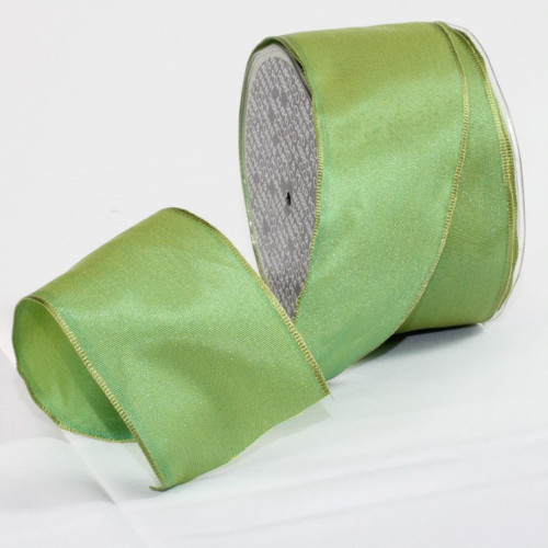 Sea Mist Green Solid Wired Craft Ribbon 2.5" x 27 Yards - IMAGE 1