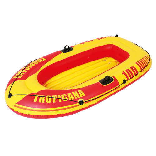 Inflatable Red and Yellow Tropicana Single Boat, 72-Inch - IMAGE 1